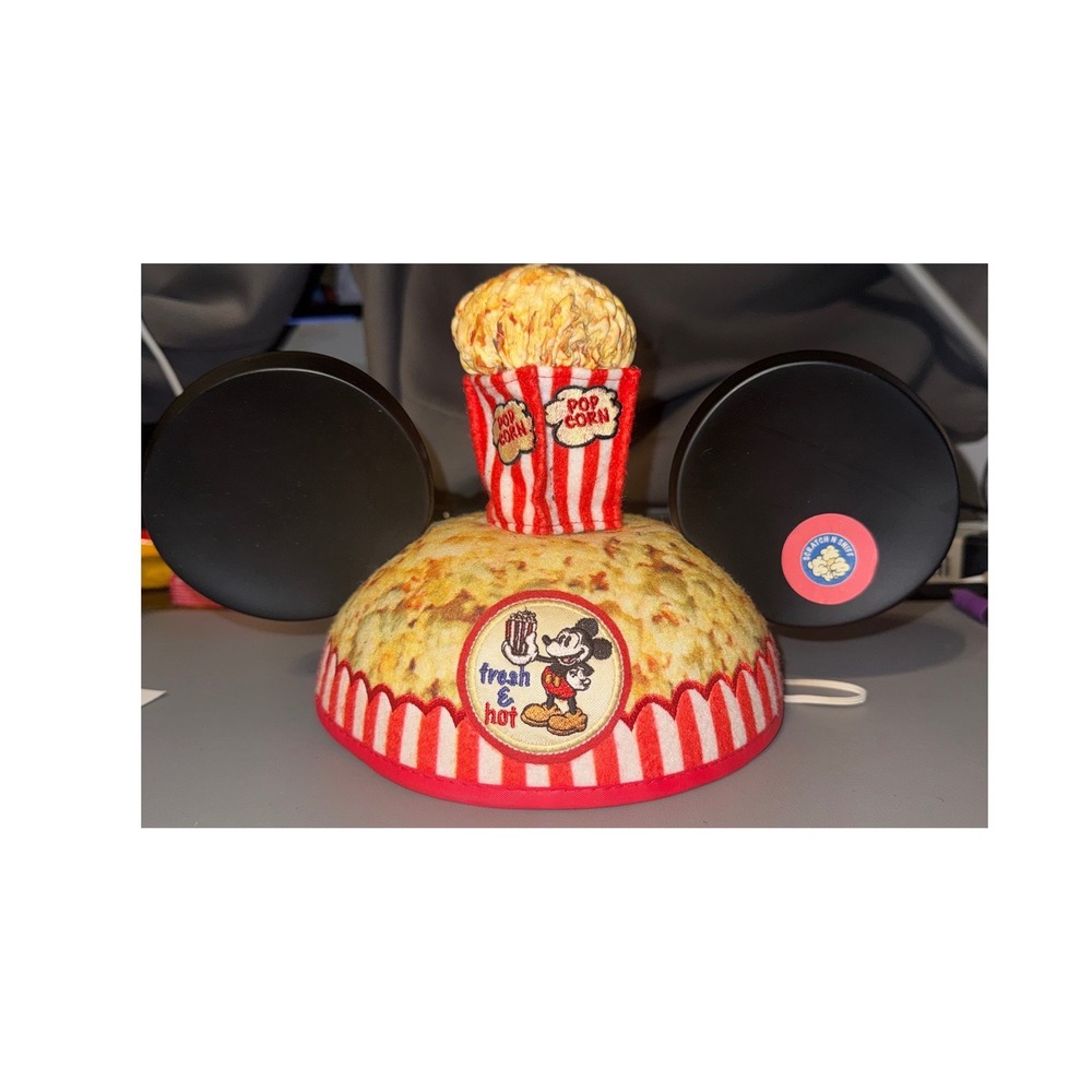 Disney Parks Mickey Mouse Popcorn Scratch N Sniff Ear Hat One Size S535-6287-3 - Picture 2 of 8